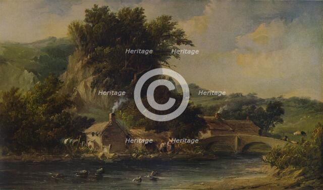 'Scene in Dovedale, Derbyshire', 1836, (1938). Artist: Alfred Vickers.