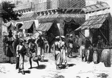 Scene In Delhi: The Cross-Roads, Chandni Chowk, the Principal Business Thoroughfare c1891. Creator: James Grant