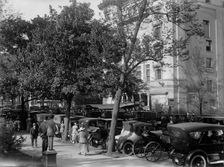 Scene In Front Of Belasco Theatre - When French Commissioners Attended, 1917. Creator: Harris & Ewing