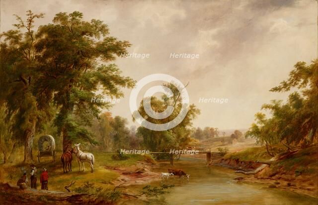 Scene in Indianapolis, 1860s. Creator: Jacob Cox.