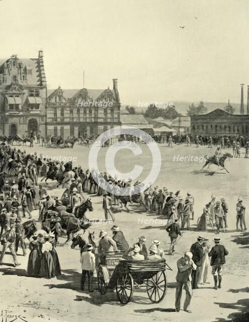 'Scene in Pretoria Square, June 5: Waiting for the Entry of Lord Roberts and his Army', 1901. Creator: A Pearse.