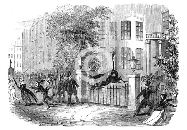 Scene in Privy Gardens, Whitehall, on Sunday last, 27 April 1844. Creator: Unknown.