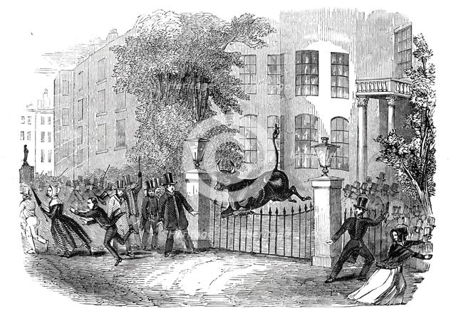 Scene in Privy Gardens, Whitehall, on Sunday last, 27 April 1844. Creator: Unknown.