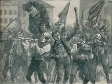 Scene in the Belfast riots, 19th century (1906)