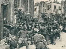 Scene in the Birmingham No Popery riots 1868 (1906)