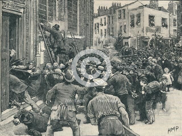 Scene in the Birmingham 'No Popery' riots', 1868 (1906). Artist: Unknown.