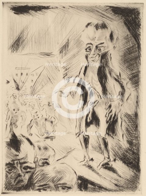 Scene in the Cafe with the Cripple, 1918. Creator: Walter Gramatté.