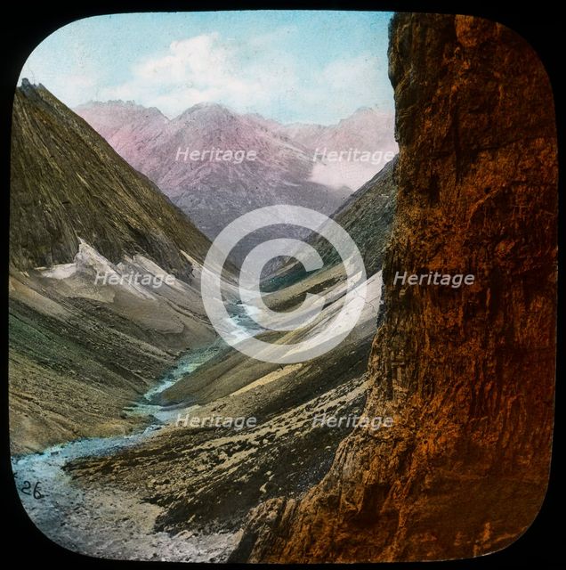 Scene in the Himalayas, India, late 19th or early 20th century. Artist: Unknown