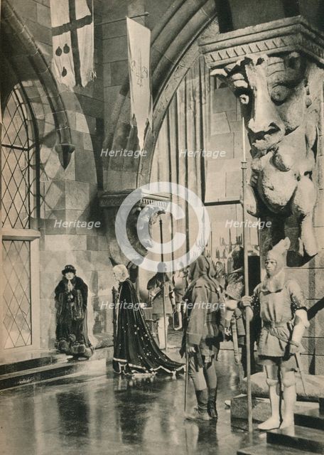 'Scene in the Palace of Louis XI. From the film: The Beloved Rogue. Settings by William Cameron Me Artist: Unknown.