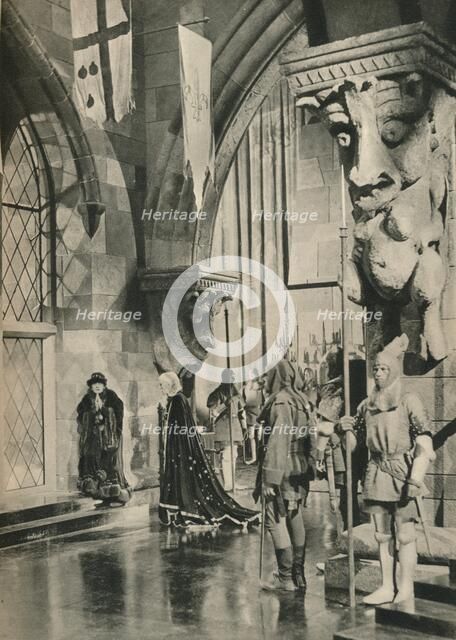 'Scene in the Palace of Louis XI. From the film: The Beloved Rogue. Settings by William Cameron Me Artist: Unknown.