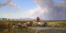 Scene in the Roman Campagna 1865. Creator: Penry Williams