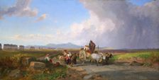 Scene in the Roman Campagna 1865. Creator: Penry Williams