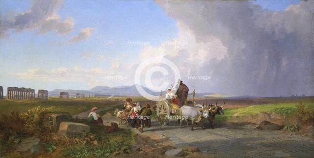 'Scene in the Roman Campagna', 1865. Artist: Penry Williams.