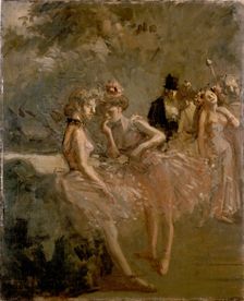 Scene in the Wings of a Theatre, c1870-1900. Artist: Jean Louis Forain