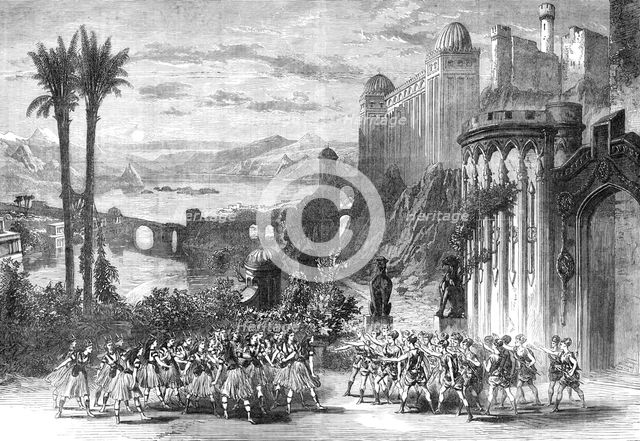 Scene in "The Yellow Dwarf", at Covent Garden Theatre, 1870. Creator: Unknown.