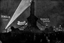 Scene in Trafalgar Square on the night of Oct. 21 1898. Creator: S. H. B.