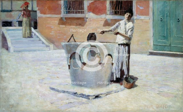 Scene Italienne pres de la Fontaine, n.d. Creator: Frank Edwin Scott.