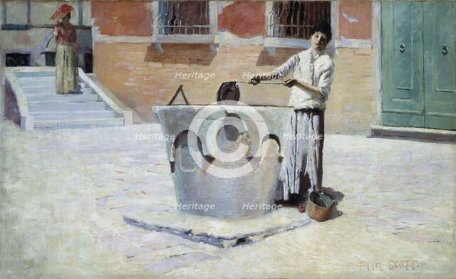 Scene Italienne pres de la Fontaine, n.d. Creator: Frank Edwin Scott.