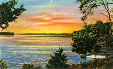 Scene on Lake Catawba, near Charlotte, N.C. 1942. Creator: Unknown