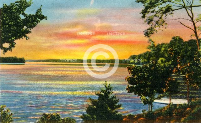 'Scene on Lake Catawba, near Charlotte, N.C.', 1942. Creator: Unknown.
