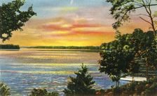 Scene on Lake Catawba, near Charlotte, N.C. 1942. Creator: Unknown
