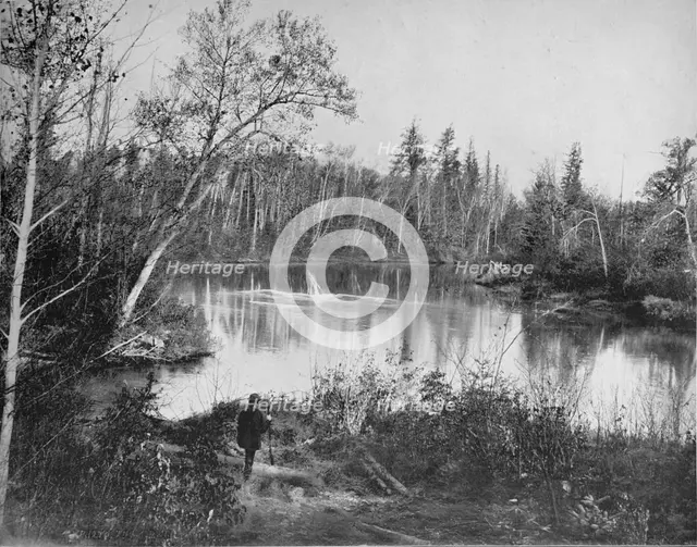 'Scene on Peshtigo River, Wisconsin', c1897. Creator: Unknown.