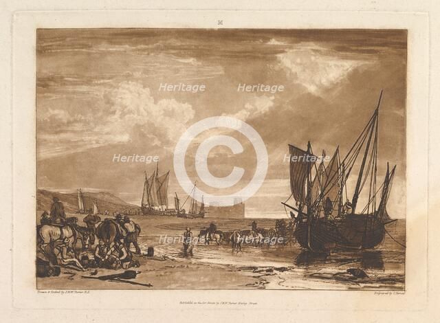 Scene on the French Coast (Liber Studiorum, part I, plate 4), June 11, 1807. Creator: JMW Turner.