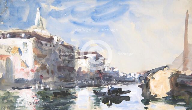 Scene on the Grand Canal, Venice, 19th century. Creator: Hercules Brabazon Brabazon.