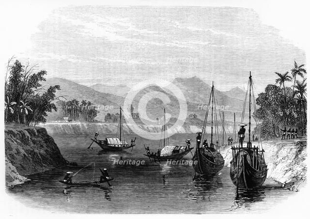 'Scene on the River Barack, near Cachar', c1891. Creator: James Grant.