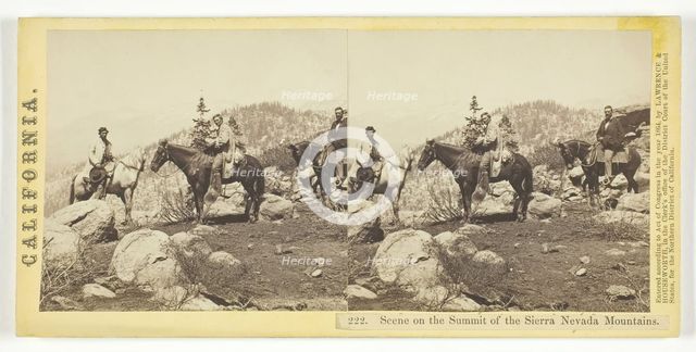 Scene on the Summit of the Sierra Nevada Mountains, California, 1864. Creator: Lawrence & Houseworth.