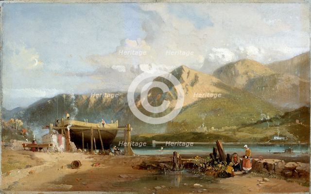 'Scene on the Traeth Bach, North Wales', 1845-1867. Creator: W Williams.