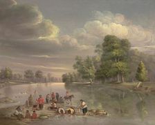 Scene on the Wabash, about 1848. Creator: George Winter