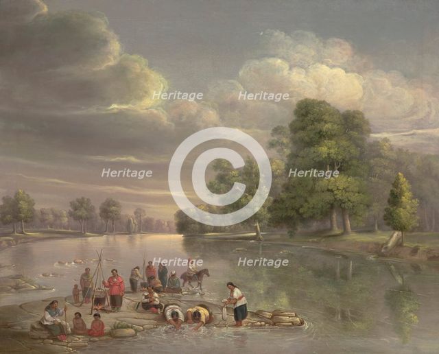 Scene on the Wabash, about 1848. Creator: George Winter.