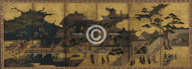 Scene of a party in a brothel, Edo period, late 17th century. Creator: Unknown.