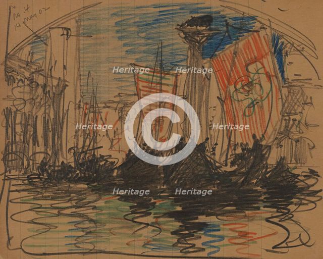 Scene of a Regatta, Venice, 1902. Creator: Francis Hopkinson Smith.
