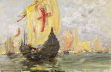 Scene of a Regatta, Venice, 19th century. Creator: Francis Hopkinson Smith