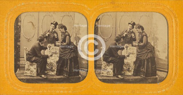 Scene of an unidentified play, 1855-1865. Creator: J. Levy.