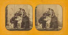 Scene of an unidentified play, 1855-1865. Creator: J. Levy