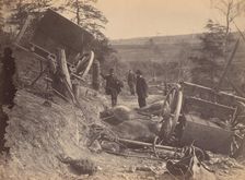 Scene of Battle, Fredericksburg, Virginia [Caissons Destroyed by Federal Shells], May 3, 1863. Creator: Andrew Joseph Russell
