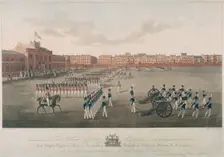 Scene of Honourable Artillery Company, City Road, Finsbury, Islington, London, 1829. Artist: Robert Havell