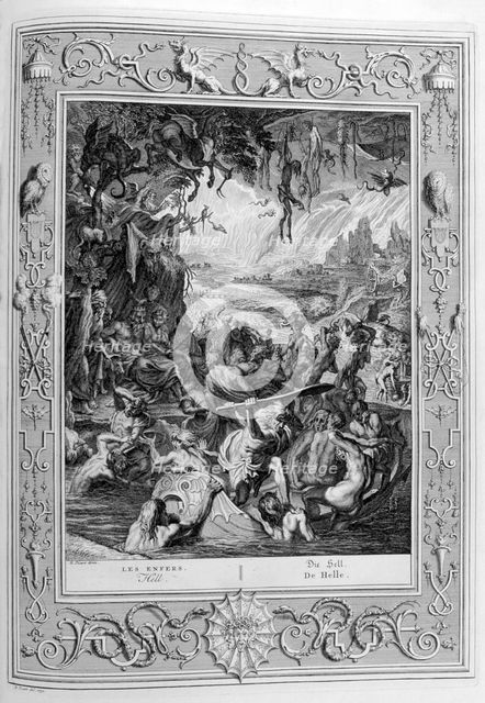 'Scene of Hell', 1733. Artist: Bernard Picart