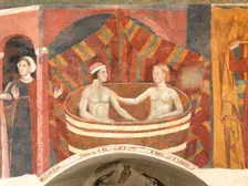 Scene of married life, c1306. Creator: Memmo di Filippuccio (active 1303-1345)