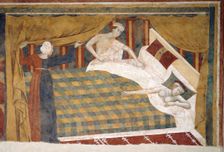 Scene of married life, ca 1306. Artist: Memmo di Filippuccio (active 1303-1345)