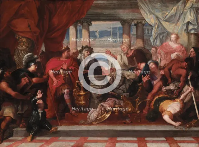 Scene of Sacrifice, 1660s. Creator: Circle of Sebastiano Mazzoni.