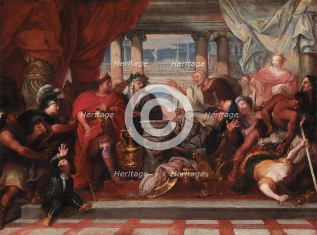 Scene of Sacrifice, 1660s. Creator: Circle of Sebastiano Mazzoni.