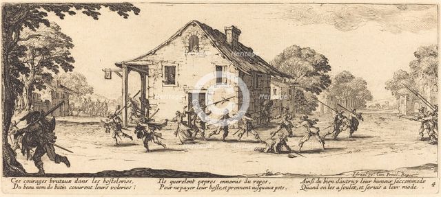 Scene of Pillage, 1633. Creator: Jacques Callot.