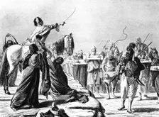 Scene of Recruitment under Mohammed-Ali 1881. Creator: Wilhelm Gentz