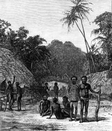 Scene of the murder of Bishop Patteson, Santa Cruz, Pacific Ocean, 1871. Creator: Unknown