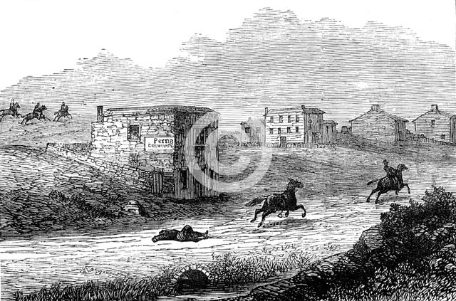 Scene of the assassination of Colonel Koumerow, near Pera, 1880. Creator: Unknown.