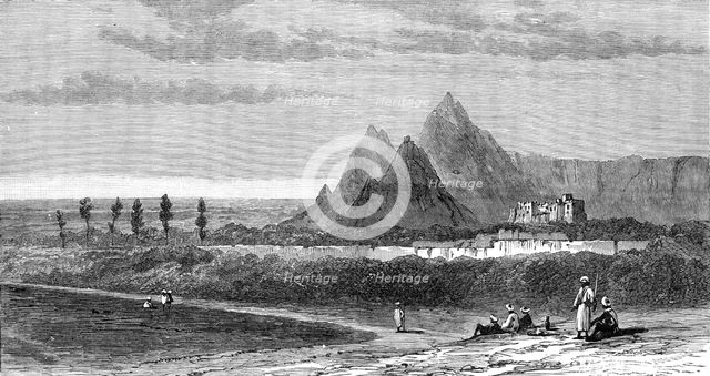 Scene of the battle near Candahar, on Sept. 22, between Ayoub Khan and the Ameer Abdurrahman, 1881. Creator: Unknown.